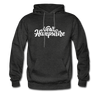 New Hampshire Hoodie - Hand Lettered Unisex New Hampshire Hooded Sweatshirt - charcoal gray
