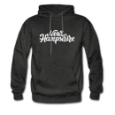 New Hampshire Hoodie - Hand Lettered Unisex New Hampshire Hooded Sweatshirt - charcoal gray
