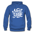 New York Hoodie - Hand Lettered Unisex New York Hooded Sweatshirt - royal blue