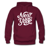 New York Hoodie - Hand Lettered Unisex New York Hooded Sweatshirt - burgundy