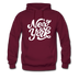 New York Hoodie - Hand Lettered Unisex New York Hooded Sweatshirt - burgundy