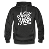New York Hoodie - Hand Lettered Unisex New York Hooded Sweatshirt - charcoal gray