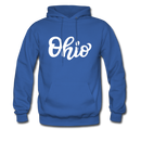 Ohio Hoodie - Hand Lettered Unisex Ohio Hooded Sweatshirt - royal blue