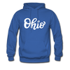 Ohio Hoodie - Hand Lettered Unisex Ohio Hooded Sweatshirt - royal blue