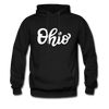 Ohio Hoodie - Hand Lettered Unisex Ohio Hooded Sweatshirt - black