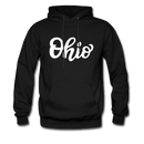 Ohio Hoodie - Hand Lettered Unisex Ohio Hooded Sweatshirt - black