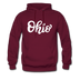 Ohio Hoodie - Hand Lettered Unisex Ohio Hooded Sweatshirt - burgundy