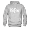 Ohio Hoodie - Hand Lettered Unisex Ohio Hooded Sweatshirt - heather gray