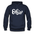Ohio Hoodie - Hand Lettered Unisex Ohio Hooded Sweatshirt - navy