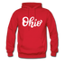 Ohio Hoodie - Hand Lettered Unisex Ohio Hooded Sweatshirt - red