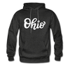 Ohio Hoodie - Hand Lettered Unisex Ohio Hooded Sweatshirt - charcoal gray