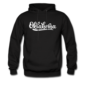 Oklahoma Hoodie - Hand Lettered Unisex Oklahoma Hooded Sweatshirt - black