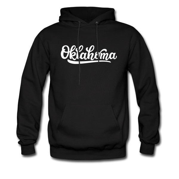 Oklahoma Hoodie - Hand Lettered Unisex Oklahoma Hooded Sweatshirt - black