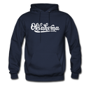 Oklahoma Hoodie - Hand Lettered Unisex Oklahoma Hooded Sweatshirt - navy