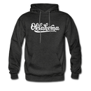 Oklahoma Hoodie - Hand Lettered Unisex Oklahoma Hooded Sweatshirt - charcoal gray