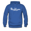Pennsylvania Hoodie - Hand Lettered Unisex Pennsylvania Hooded Sweatshirt - royal blue