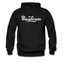 Pennsylvania Hoodie - Hand Lettered Unisex Pennsylvania Hooded Sweatshirt - black