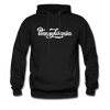 Pennsylvania Hoodie - Hand Lettered Unisex Pennsylvania Hooded Sweatshirt - black
