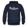 Pennsylvania Hoodie - Hand Lettered Unisex Pennsylvania Hooded Sweatshirt - navy