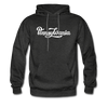 Pennsylvania Hoodie - Hand Lettered Unisex Pennsylvania Hooded Sweatshirt - charcoal gray