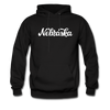 Nebraska Hoodie - Hand Lettered Unisex Nebraska Hooded Sweatshirt - black