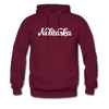 Nebraska Hoodie - Hand Lettered Unisex Nebraska Hooded Sweatshirt - burgundy
