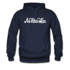 Nebraska Hoodie - Hand Lettered Unisex Nebraska Hooded Sweatshirt - navy