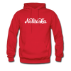 Nebraska Hoodie - Hand Lettered Unisex Nebraska Hooded Sweatshirt - red