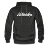Nebraska Hoodie - Hand Lettered Unisex Nebraska Hooded Sweatshirt - charcoal gray