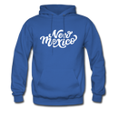 New Mexico Hoodie - Hand Lettered Unisex New Mexico Hooded Sweatshirt - royal blue