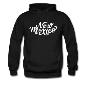 New Mexico Hoodie - Hand Lettered Unisex New Mexico Hooded Sweatshirt - black