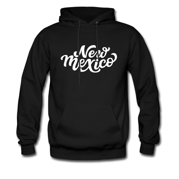 New Mexico Hoodie - Hand Lettered Unisex New Mexico Hooded Sweatshirt - black