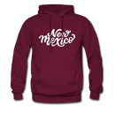New Mexico Hoodie - Hand Lettered Unisex New Mexico Hooded Sweatshirt - burgundy