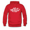 New Mexico Hoodie - Hand Lettered Unisex New Mexico Hooded Sweatshirt - red