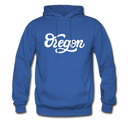 Oregon Hoodie - Hand Lettered Unisex Oregon Hooded Sweatshirt - royal blue