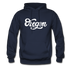 Oregon Hoodie - Hand Lettered Unisex Oregon Hooded Sweatshirt - navy