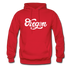 Oregon Hoodie - Hand Lettered Unisex Oregon Hooded Sweatshirt - red