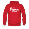 Oregon Hoodie - Hand Lettered Unisex Oregon Hooded Sweatshirt - red