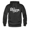 Oregon Hoodie - Hand Lettered Unisex Oregon Hooded Sweatshirt - charcoal gray