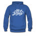New Jersey Hoodie - Hand Lettered Unisex New Jersey Hooded Sweatshirt - royal blue