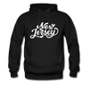 New Jersey Hoodie - Hand Lettered Unisex New Jersey Hooded Sweatshirt - black