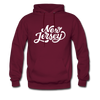 New Jersey Hoodie - Hand Lettered Unisex New Jersey Hooded Sweatshirt - burgundy