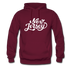 New Jersey Hoodie - Hand Lettered Unisex New Jersey Hooded Sweatshirt - burgundy
