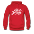 New Jersey Hoodie - Hand Lettered Unisex New Jersey Hooded Sweatshirt - red