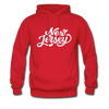 New Jersey Hoodie - Hand Lettered Unisex New Jersey Hooded Sweatshirt - red