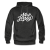 New Jersey Hoodie - Hand Lettered Unisex New Jersey Hooded Sweatshirt - charcoal gray