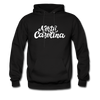 North Carolina Hoodie - Hand Lettered Unisex North Carolina Hooded Sweatshirt - black