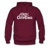 North Carolina Hoodie - Hand Lettered Unisex North Carolina Hooded Sweatshirt - burgundy