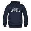 North Carolina Hoodie - Hand Lettered Unisex North Carolina Hooded Sweatshirt - navy