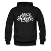 North Dakota Hoodie - Hand Lettered Unisex North Dakota Hooded Sweatshirt - black